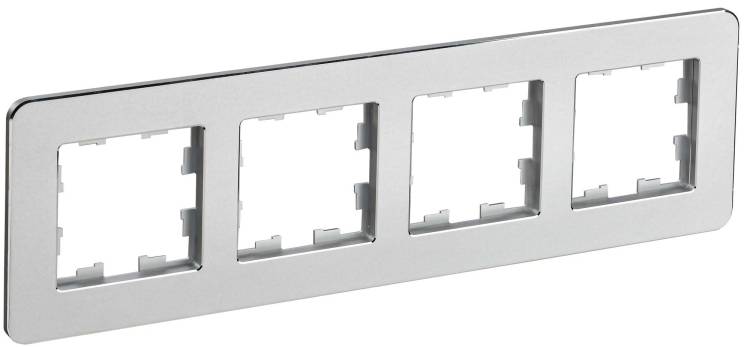 Рамка 4-постовая IEK Brite BR-M42-M-01-K47 алюминий