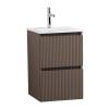Тумба с раковиной BelBagno UNO-MINI 40 подвесная, Бежевый матовый фото 2