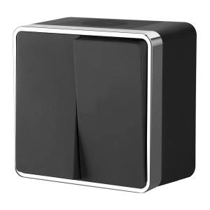Выключатель двухклавишный влагозащищенный Werkel Gallant W5020235