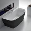 Акриловая ванна BelBagno BB74-NERO-W0 165x78 белый глянец/чёрная матовая фото 2
