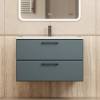 Тумба с раковиной Uperwood Foster New подвесная, серый графит, 80 см