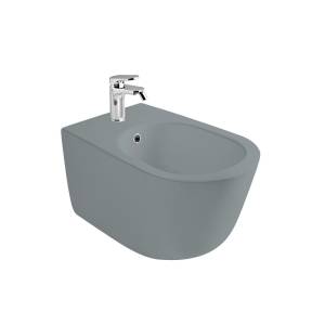 Биде AXA Eva 8802009 подвесное 550х360мм, 1 отверстие под смеситель, Grey Matt