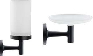 Набор Duravit Starck T Стакан 0099314600 черный + Мыльница 0099334600 черная