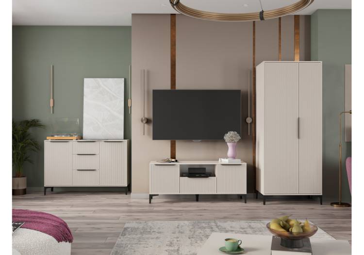 Стенка в гостиную Woodville Иадама 620681 кашемир комплектация 1
