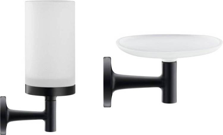 Набор Duravit Starck T Стакан 0099314600 черный + Мыльница 0099334600 черная
