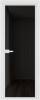 Межкомнатная дверь Profil Doors 1 AV цвет профиля Вайт, стекло безопасное 6 мм черное тонированное 600x2000