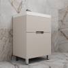 Тумба с раковиной Style Line Матис 60 напольная, крем, раковина белая, 82x60x45 фото 2