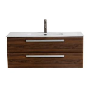 Тумба с раковиной Cezares ECO-CER-N-1200-2C-SO-NCS-P подвесная, Орех Шоколад Софт, 120x45.7x50