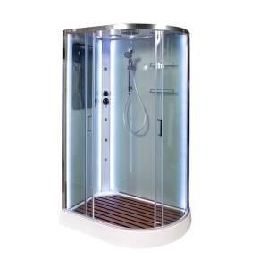 Душевая кабина AvaCan A102LLED+GMKN с подсветкой, кнопкой и гидромассажем, 120x80x220