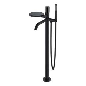 Смеситель для ванны Boheme Stick 129-BB Black Diamond Black напольный