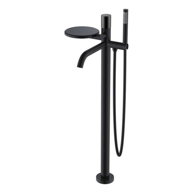 Смеситель для ванны Boheme Stick 129-BB Black Diamond Black напольный