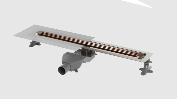 Душевой лоток Armadi Art B&T Infinity 981-80-CB 80 см, Copper Brushed