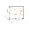 Душевой уголок Cezares ELENA-W-ASH-2-100/90-C-Cr профиль хром, стекло прозрачное, 100x90x195 фото 3