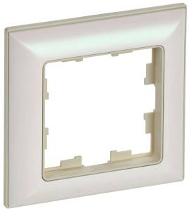 Рамка 1-постовая IEK Brite BR-M12-12-1-K10 бежевый/жемчужный