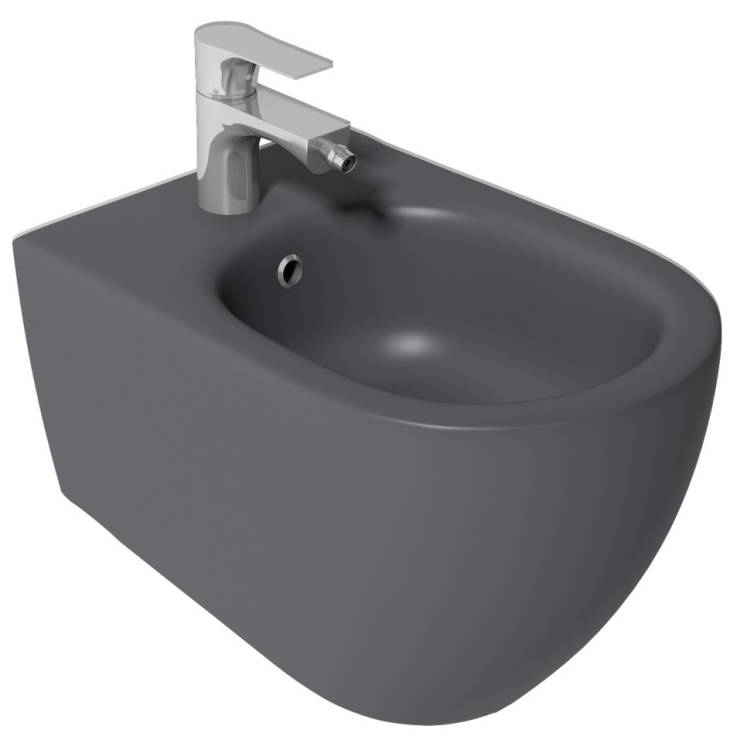 Биде подвесное Isvea Infinity 10NF41001SV-2C антрацит матовый
