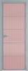 Межкомнатная дверь Profil Doors 5 AX цвет профиля Серебро, стекло безопасное 6 мм мору розовое 600x2000