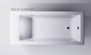 Ванна из искусственного камня Астра-Форм Нейт 170x79.2 Solid Surface, белая матовая