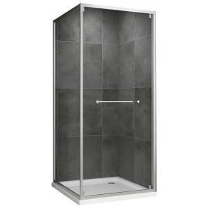 Душевой уголок Abber Schwarzer Diamant AG0A090 профиль хром, стекло прозрачное, 90x90x195