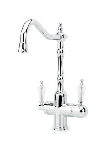Смеситель для кухни Boheme Tradizionale Chromo 113-SW с подключением фильтра питьевой воды, с кристаллом SW