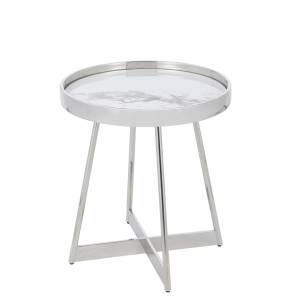 Стол журнальный Stool Group Гера EET-280 сталь серебро 50x50x55