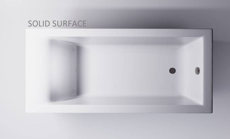Ванна из искусственного камня Астра-Форм Нейт 170x79.2 Solid Surface, белая матовая