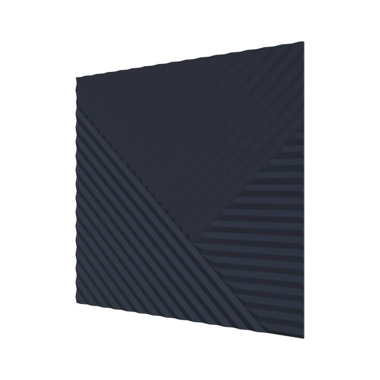 Стеновая квадратная панель МДФ Ликорн Пирамида темно-синяя 50x50x0.8