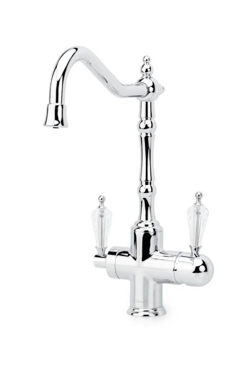 Смеситель для кухни Boheme Tradizionale Chromo 113-SW с подключением фильтра питьевой воды, с кристаллом SW