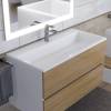 Тумба с раковиной Uperwood Barsa 29830205648 подвесная, белая, дуб сонома, 90 см фото 5