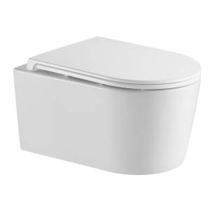 Унитаз подвесной AQUAme AQM2017PRO max безободковый, сиденье микролифт, смыв Invisible, белый глянец