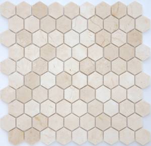 Мозаика LeeDo Pietrine Hexagonal Crema Marfil Mat Hex (1.8x3) 28.5x30.5
