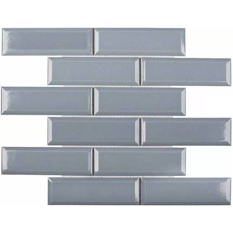 Мозаика Starmosaic Brick & Metro KM41843 Bluish-Grey Glossy (4.5x14.5) 28.7x29.5