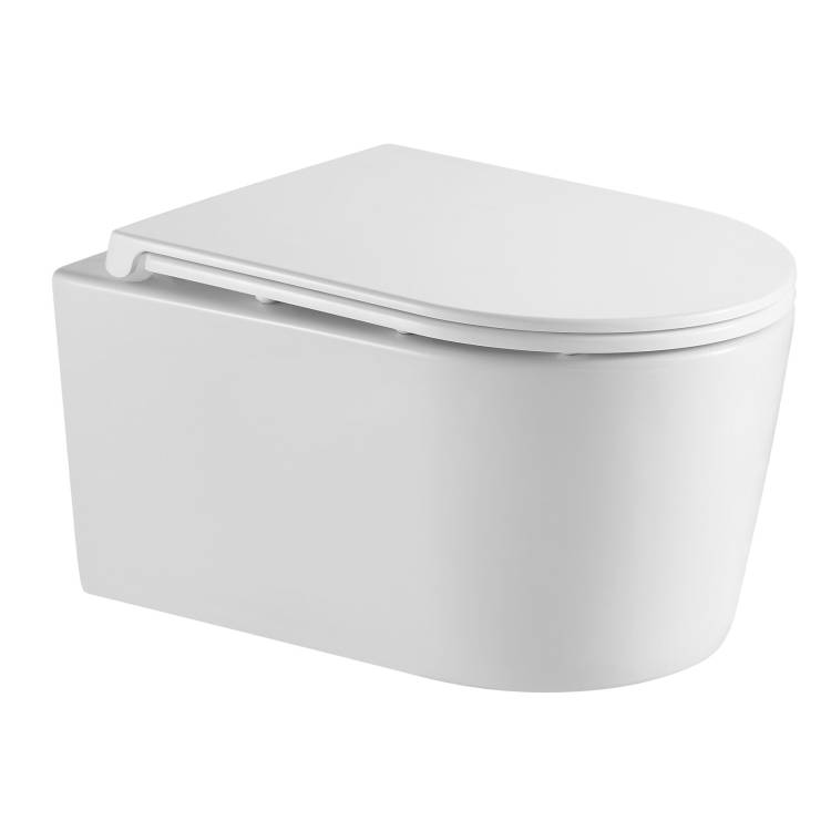 Унитаз подвесной AQUAme AQM2017PRO max безободковый, сиденье микролифт, смыв Invisible, белый глянец