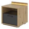 Тумба прикроватная НК-Мебель Kubo 71705577 Дуб Артизан/Черный матовый 47x45x42