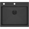 Мойка кухонная Paulmark Brim-pro PM705951-GM 59x51 вороненая сталь