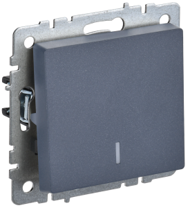 Выключатель 1-клавишный проходной IEK Brite BR-V12-1-10-K35 маренго