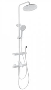 Душевая стойка Wonzon & Woghand WW-C3011-A1-MW с гигиеническим душем и термостатом, белый