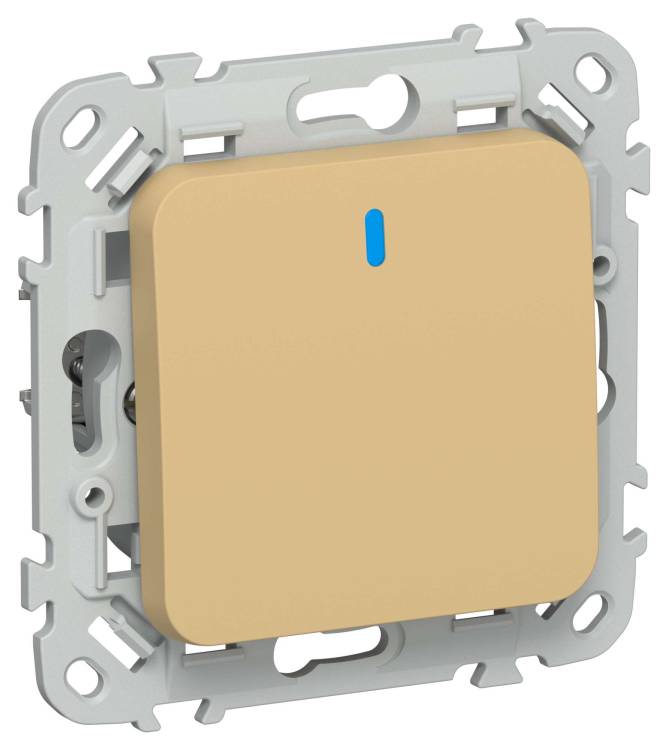 Выключатель 1-клавишный IEK Flite FI-V10-1-10-1-K89 шамуа