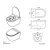 Унитаз подвесной Knotlor Essence WC49WG безободковый, сиденье микролифт, белый фото 6