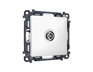 Комплект механизма TV розетки оконечной Ambrella Volt MA MA113005 белый глянец