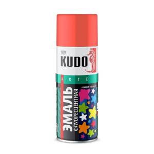 Эмаль KUDO KU-1206 флуоресцентная оранжево-красная 0.52 л