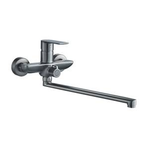 Смеситель для ванны Haiba HB22505-3 длинный излив, оружейная сталь