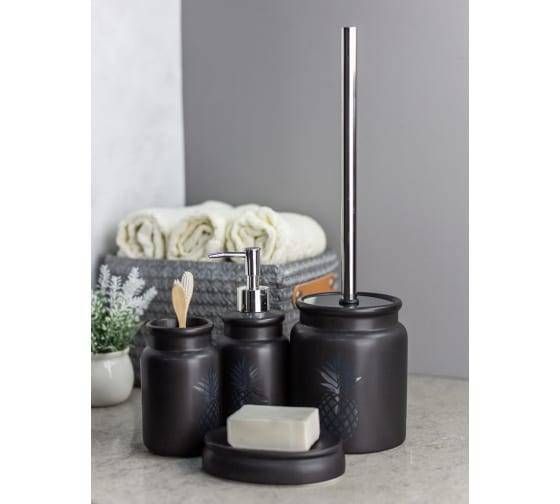 Набор аксессуаров для ванны Bath Plus Frutta W-CE2063AA-SET4 черный