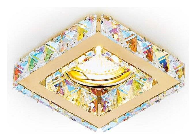 Встраиваемый точечный светильник Ambrella light Crystal K110 PR/G