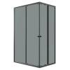Душевой уголок Niagara Eco NG-1129-14QT профиль черный матовый, стекло тонированное, 120x90x190