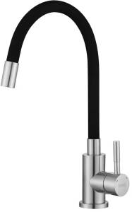 Смеситель для кухни ESKO Snake K44 B хром, черный, с гибким изливом