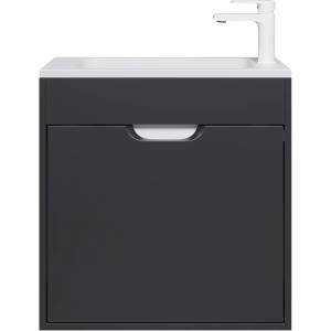 Тумба с раковиной Uperwood Modul 393020547 подвесная, матовая, черная, 60 см