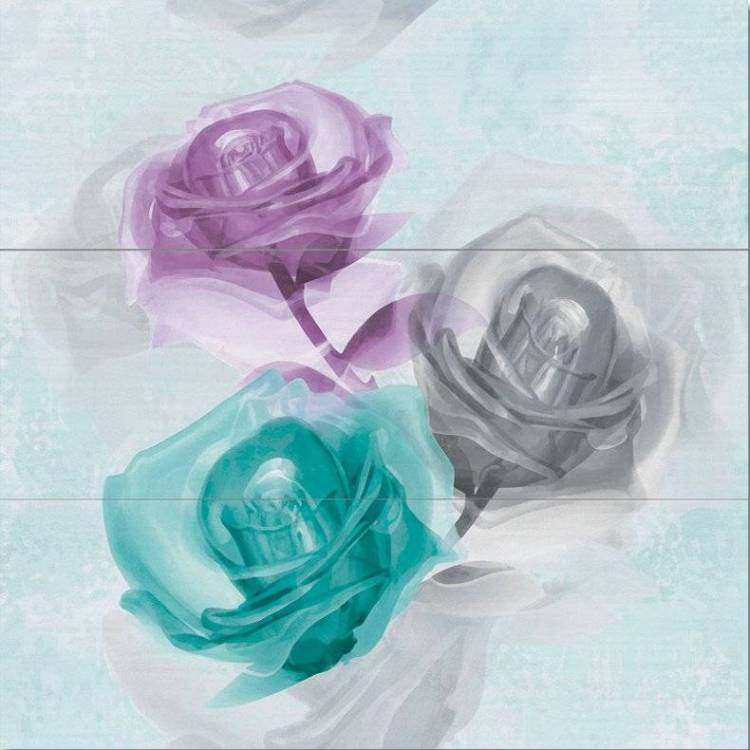 Панно Azuliber Texi Composicion Rosas Amt (к-т 3 шт) 75x75