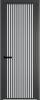 Межкомнатная дверь Profil Doors 3 AGP цвет профиля Серая ночь, стекло безопасное 6 мм мору белый 600x2000