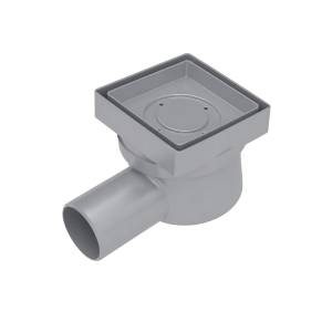 Душевой трап Berges Trend Keramik 93001 100x100 под керамическую плитку, D50 боковой