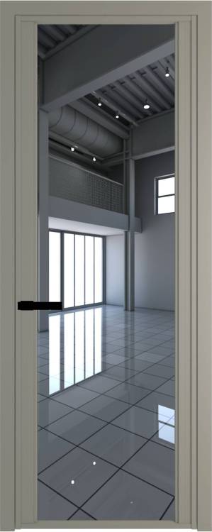 Межкомнатная дверь Profil Doors 2 AGP цвет профиля Никель матовый, стекло безопасное 6 мм зеркало 800x2000